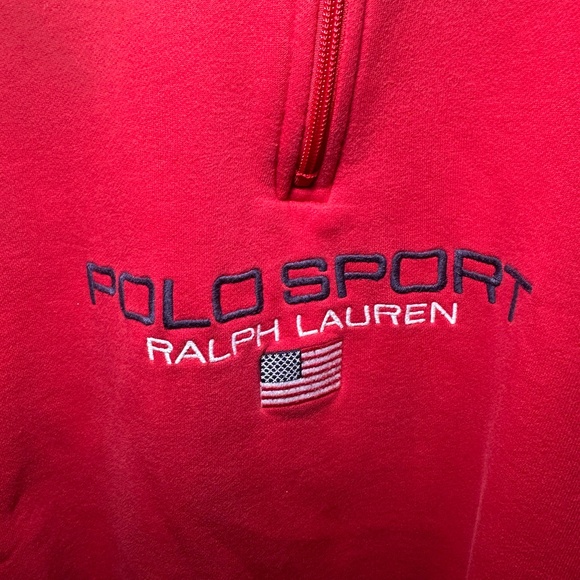 Vintage Polo Sport by Ralph Lauren 1/4 Zip Sweatshirt Size XXL - Picture 4 of 8